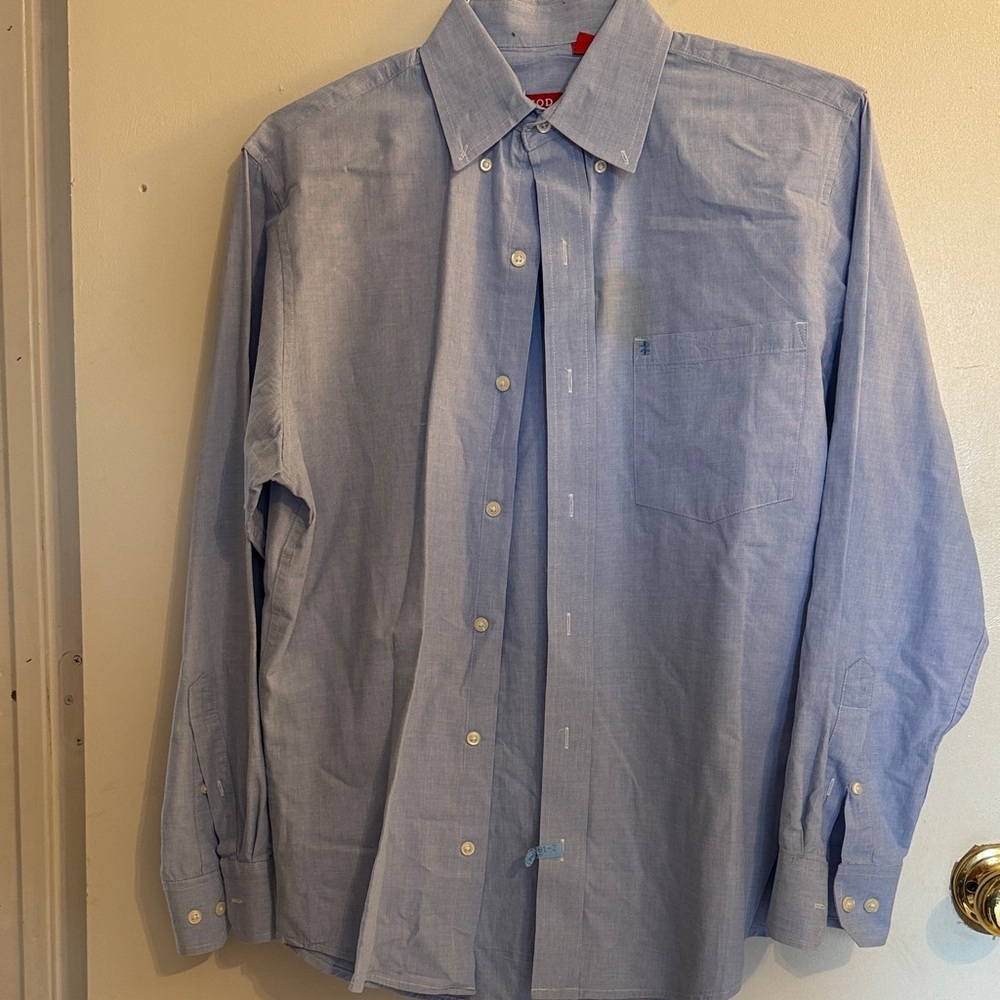 Izod Men's small Sky Blue Casual Button-Down Shirt